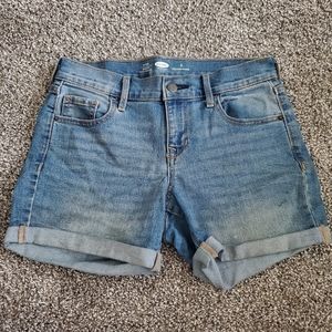 Non destructed 5in inseam jean shorts